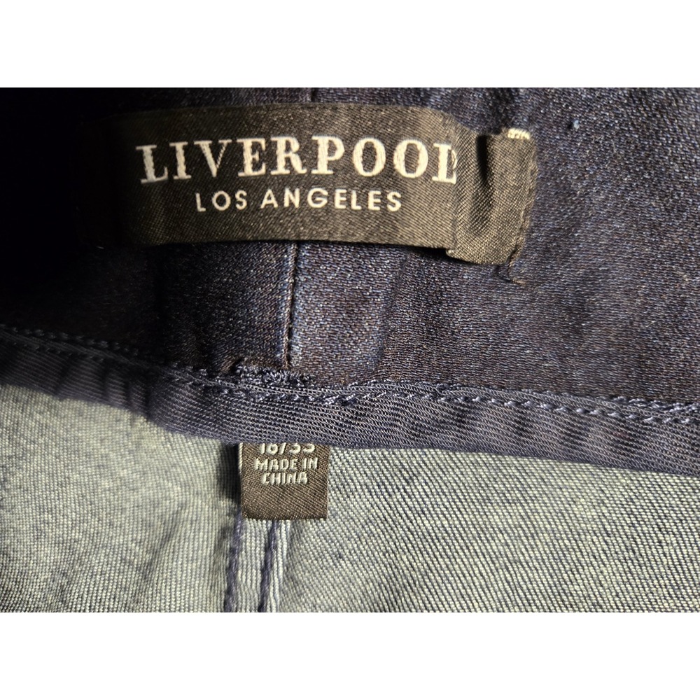 Liverpool Los Angeles Wide Leg Jeans Summit Lake Dark Wash LM4122A4 Size 16/33